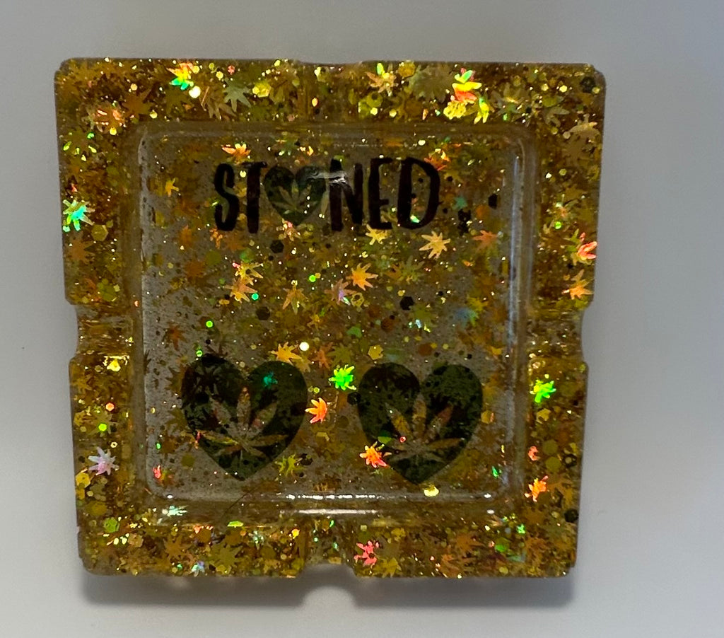 Gold stoned ashtray