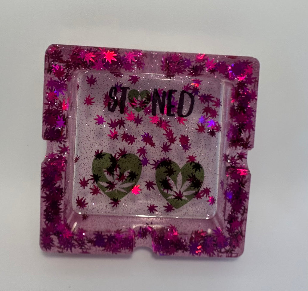 Stoned ashtray purple