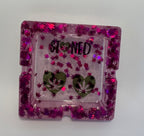 Stoned ashtray purple