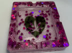 Purple stoner heart ashtray