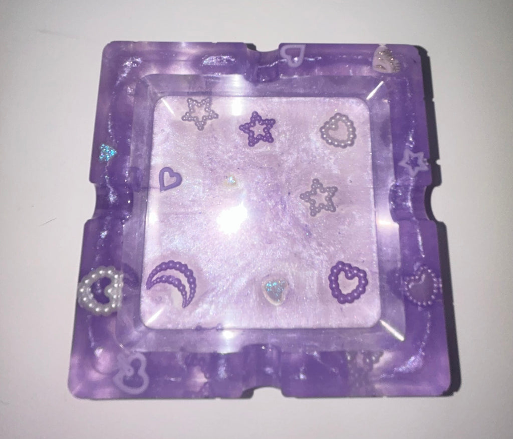 Cute purple heart ashtray