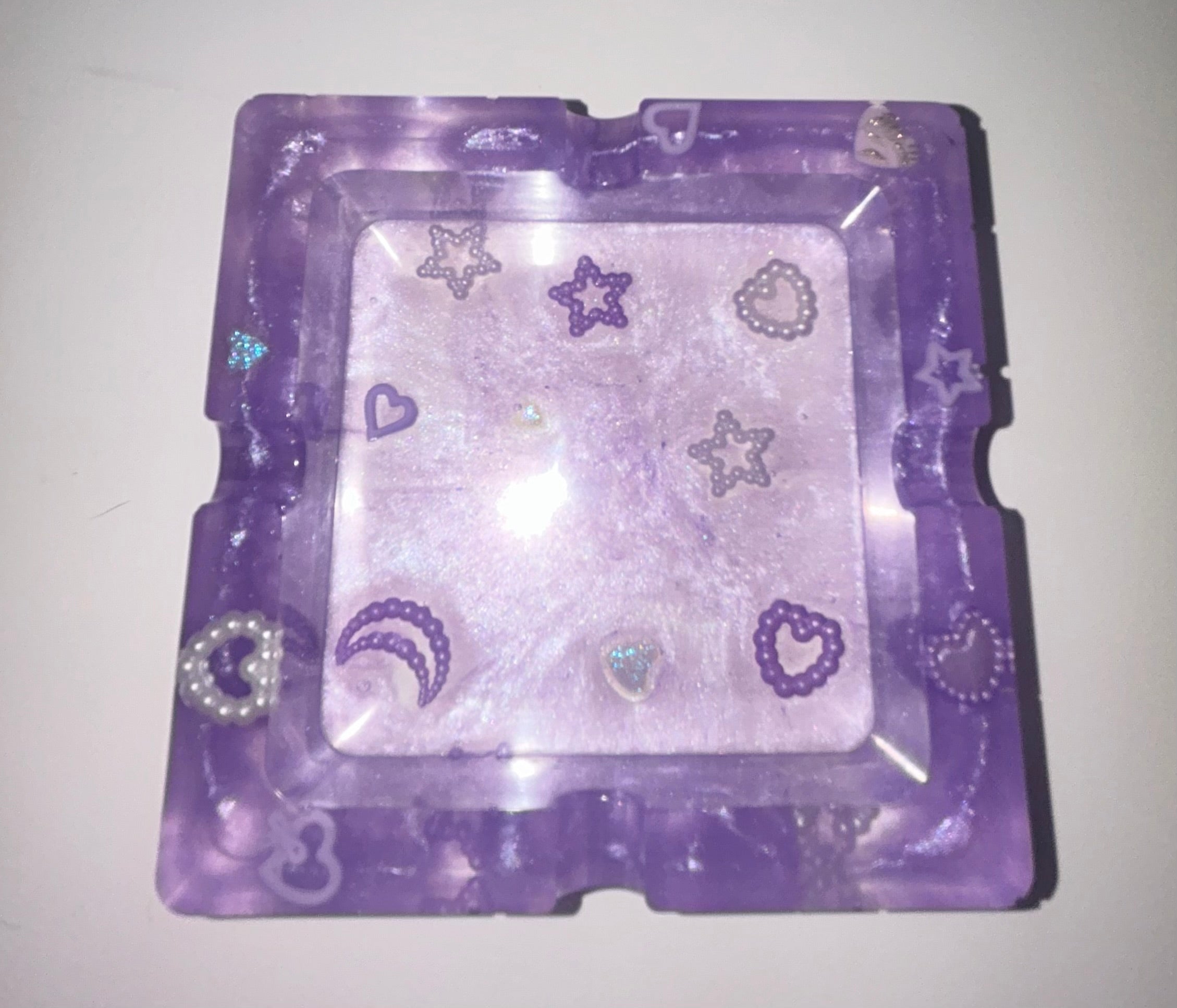Cute purple heart ashtray