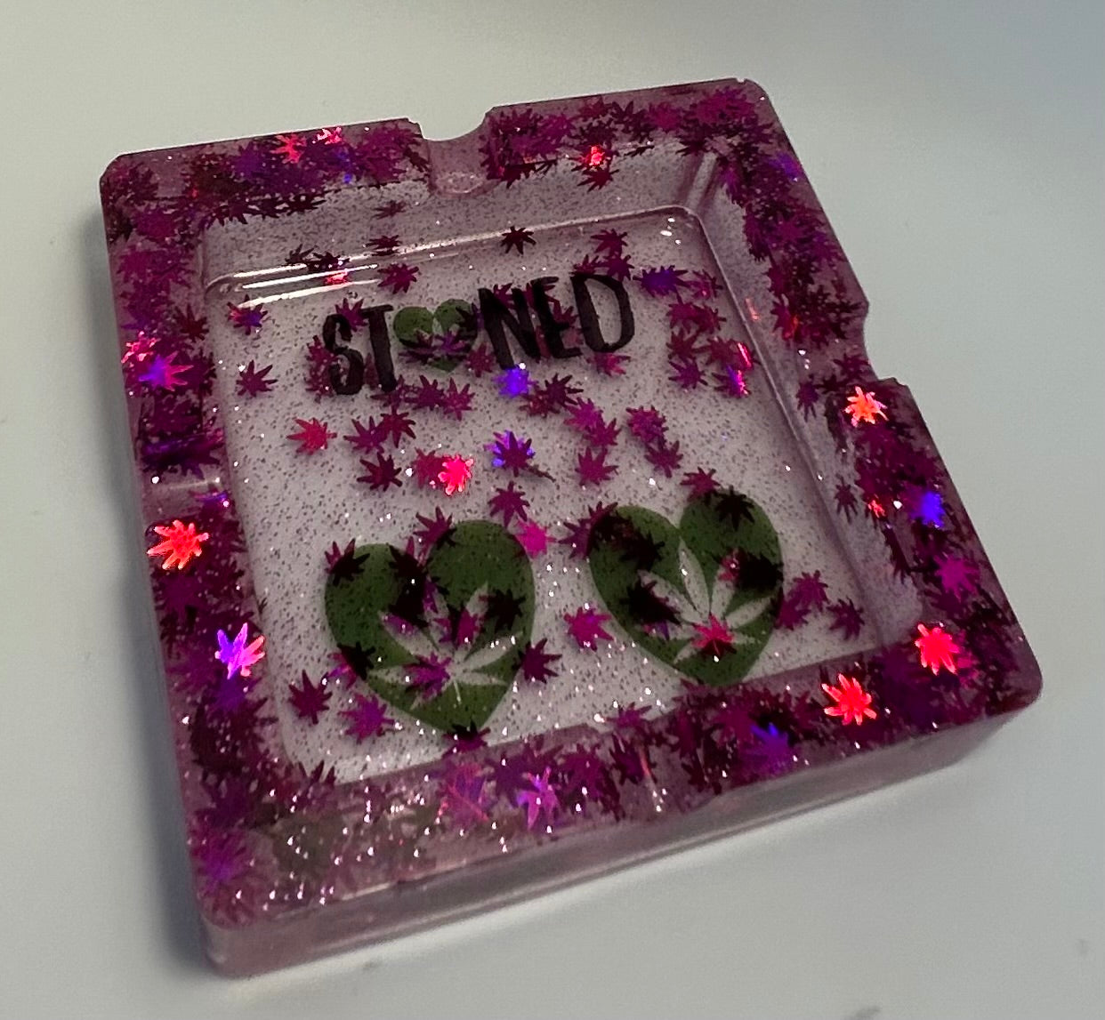 Stoned ashtray purple