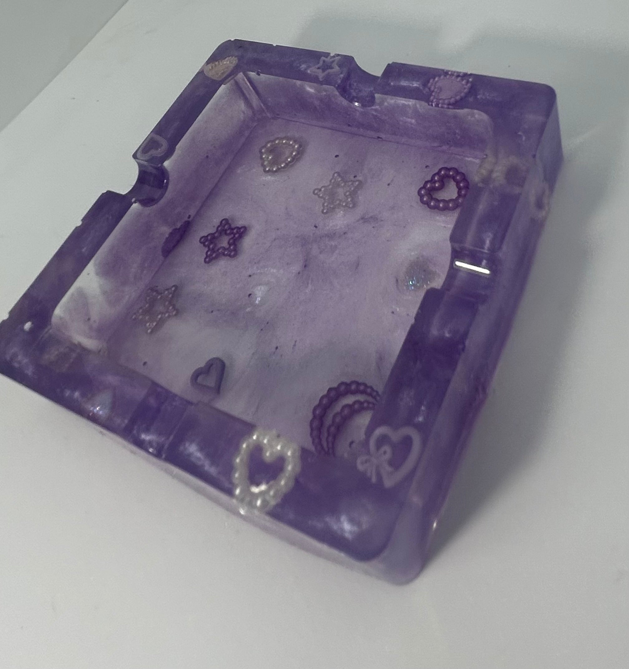 Cute purple heart ashtray