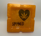 Orange Stoned ashtray