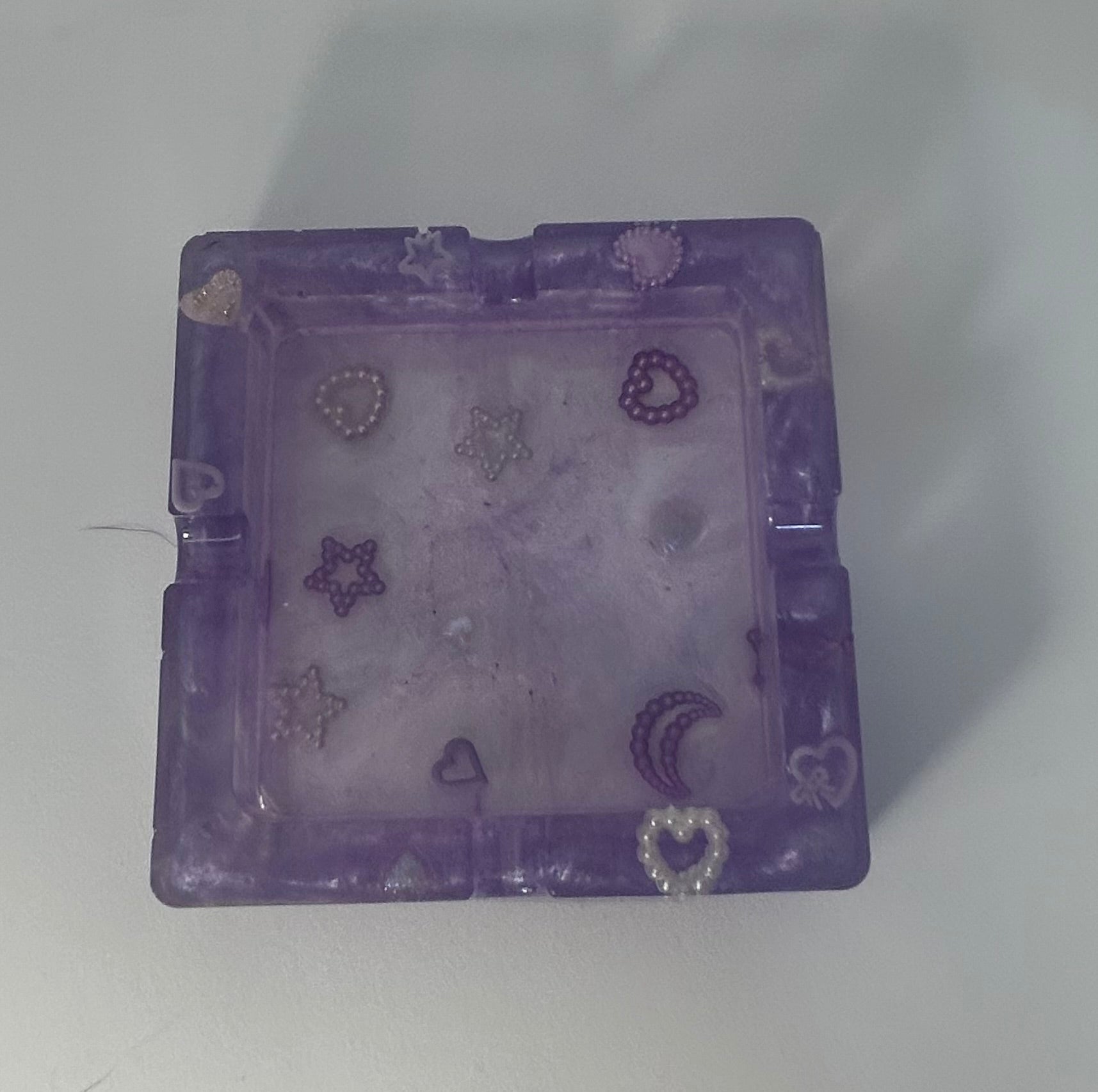 Cute purple heart ashtray