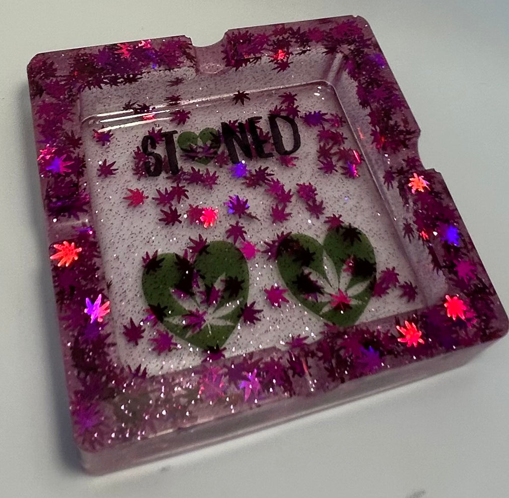 Stoned ashtray purple