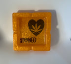 Orange Stoned ashtray