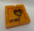 Orange Stoned ashtray