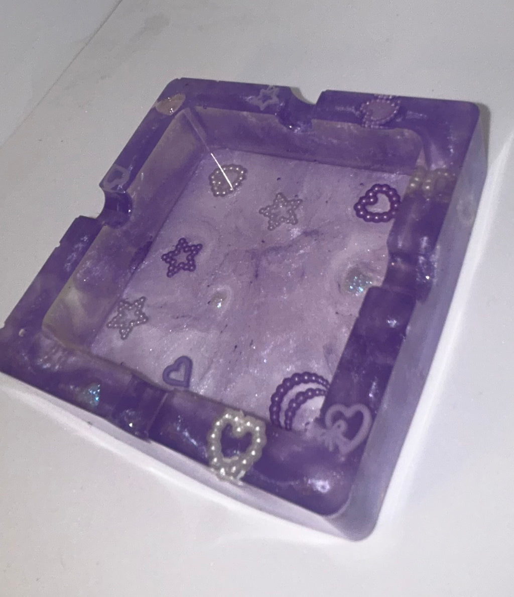 Cute purple heart ashtray